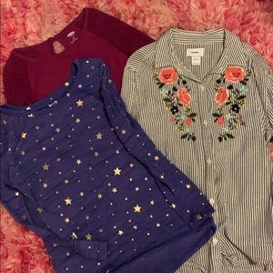 Old Navy Girls Shirt Bundle - Size S (6/7)